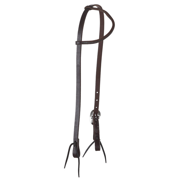 NRS Oiled Single Ear Headstall with Tie Ends