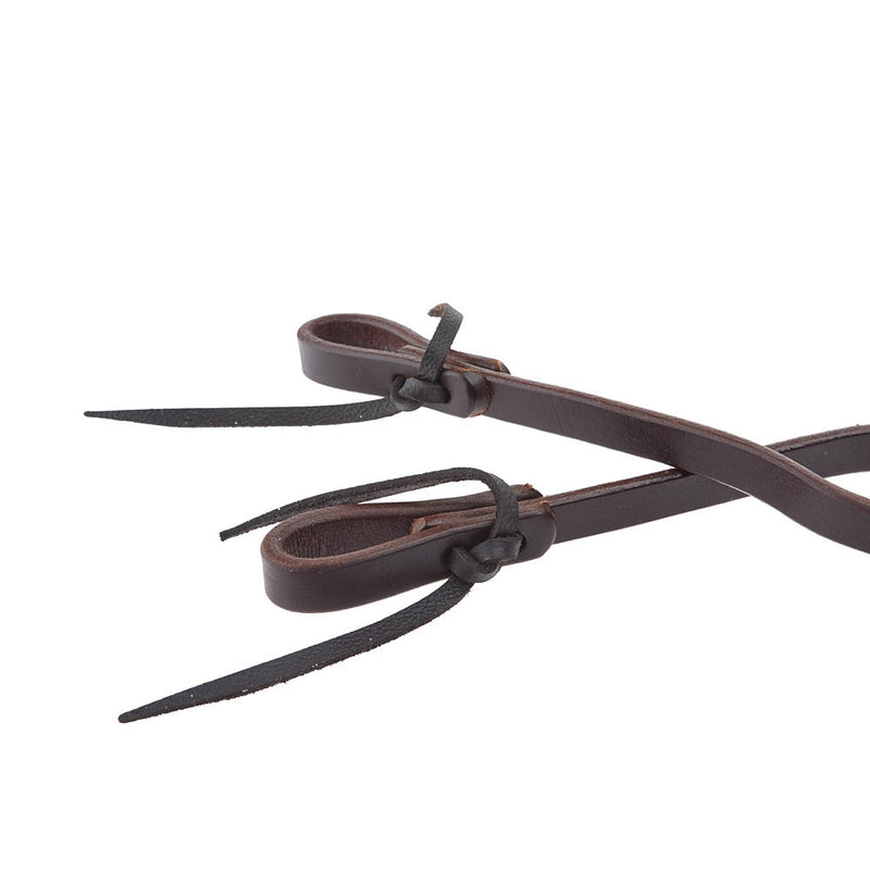 NRS TACK 5/8in x 8ft Oiled Split Reins with Tie Ends