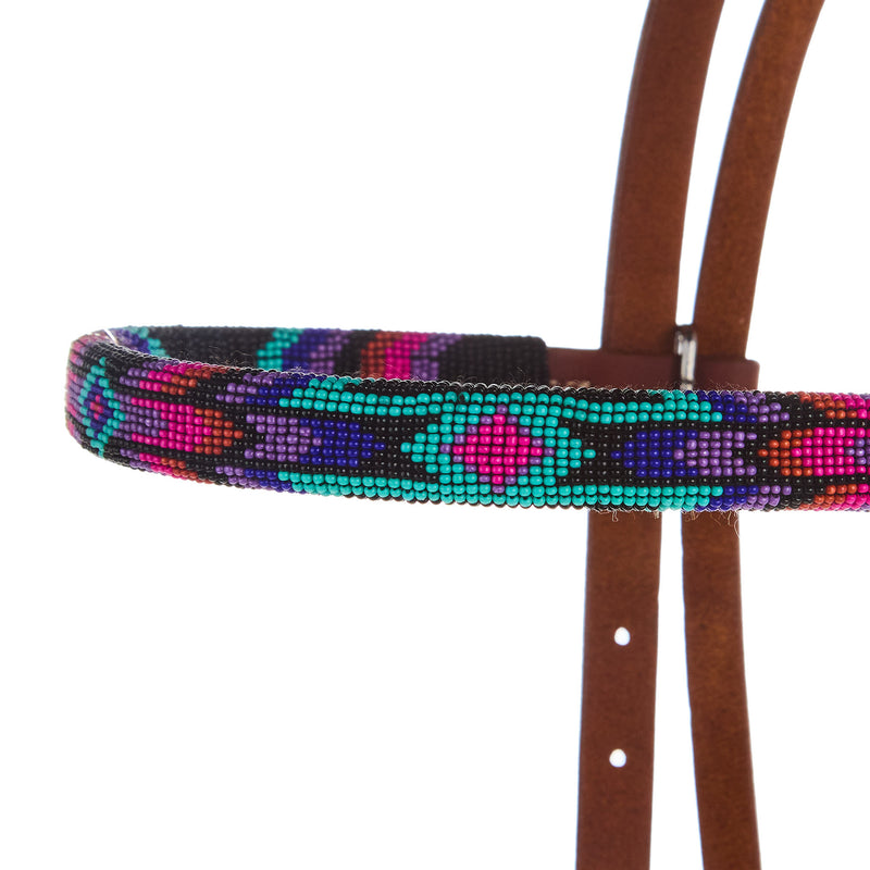 NRS Cosmic Cowgirl Beaded Gag Cheek Browband Headstall