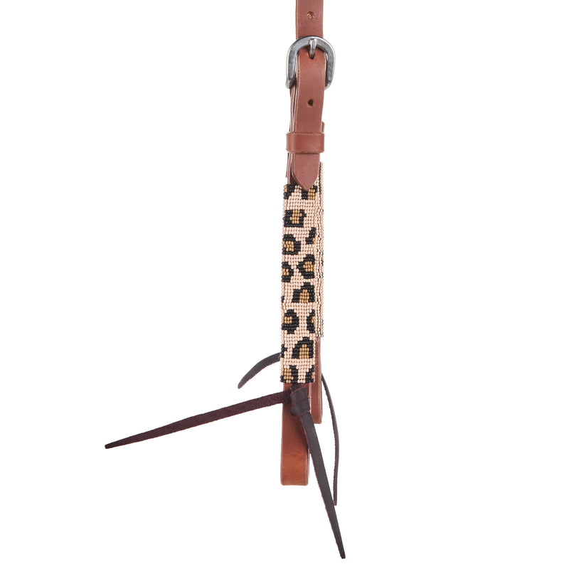 NRS Beaded Leopard Single Ear Headstall