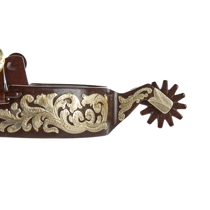 Blessing Bits 12 Point 1 1/4in Antique Brown Floral Men's Spur