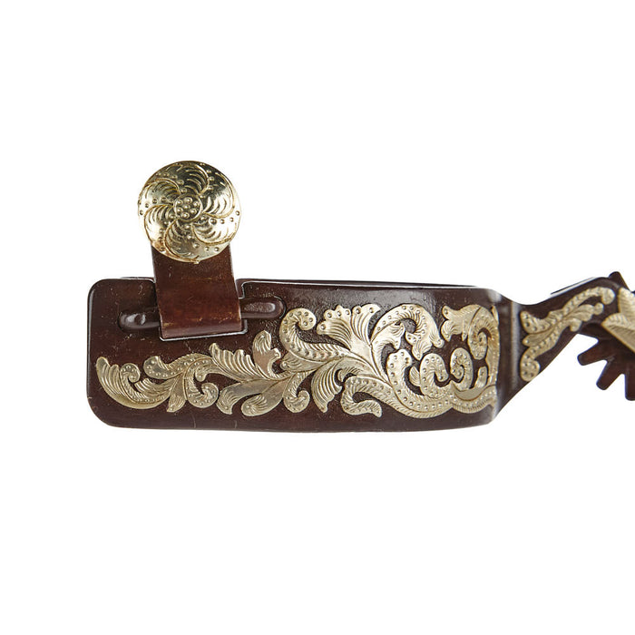 Blessing Bits 12 Point 1 1/4in Antique Brown Floral Men's Spur