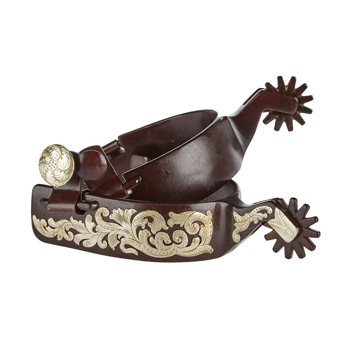 Blessing Bits 12 Point 1 1/4in Antique Brown Floral Men's Spur