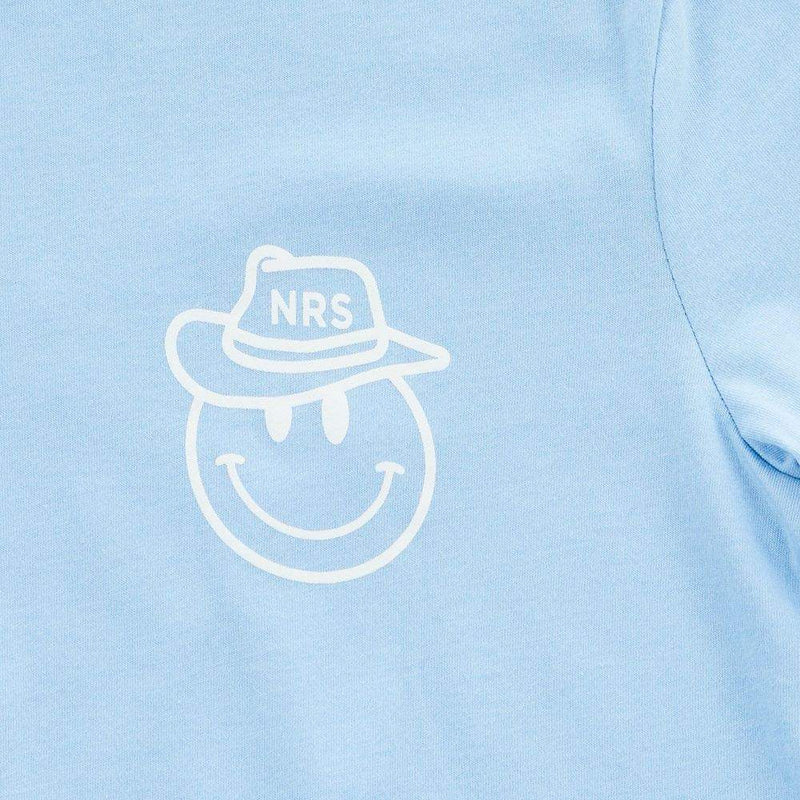NRS Smiley Face Cowboy Hat Blue Tee