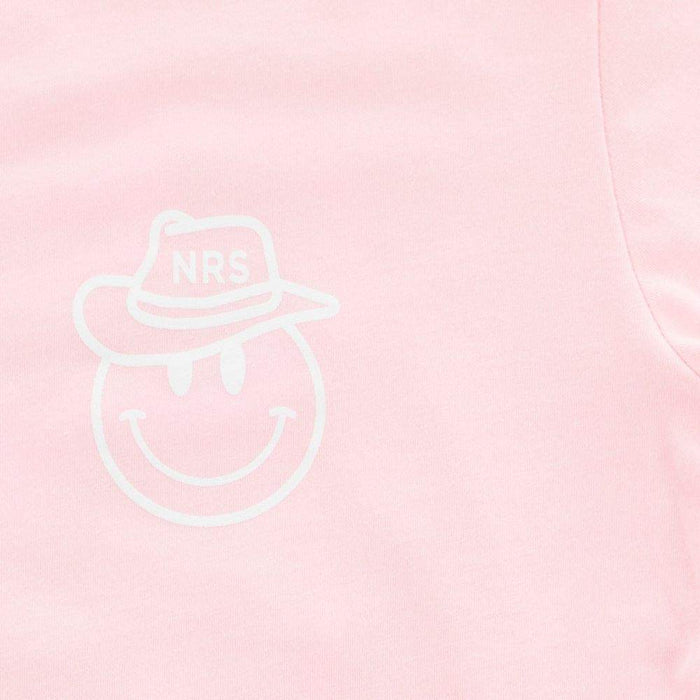 NRS Smiley Face Cowboy Hat Pink Tee