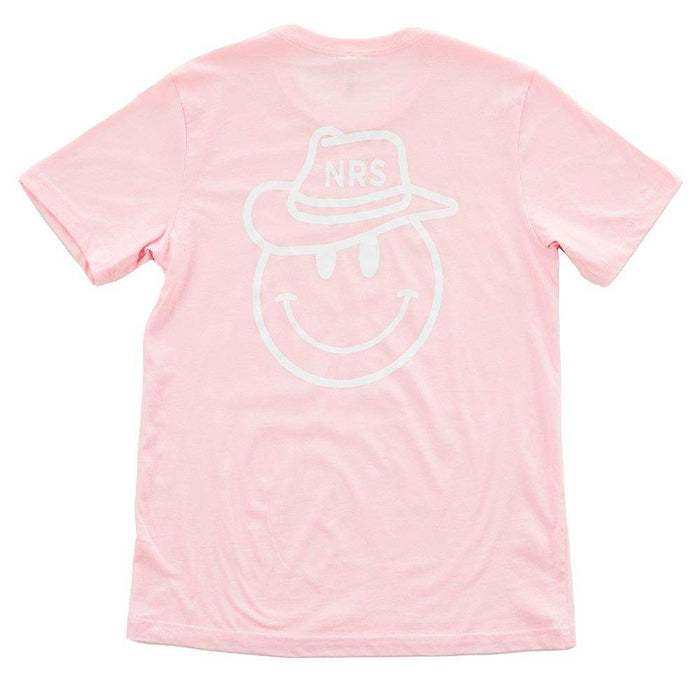 NRS Smiley Face Cowboy Hat Pink Tee