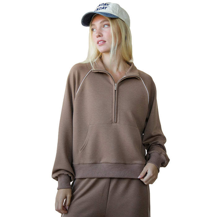 Mocha Buy Mocha Brown Quarter Zip Sweatshirt (3mths-7yrs) from Next USA