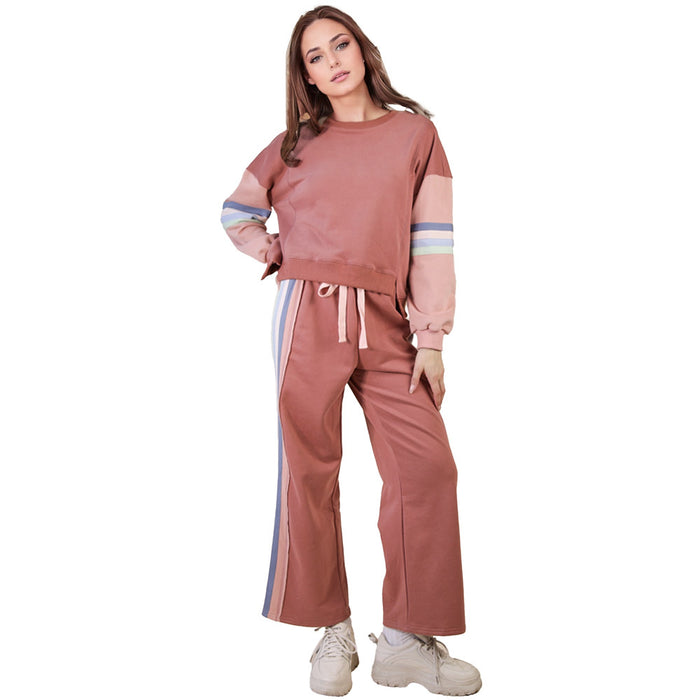 Very J Women's Dark Mauve Top & Pant Set