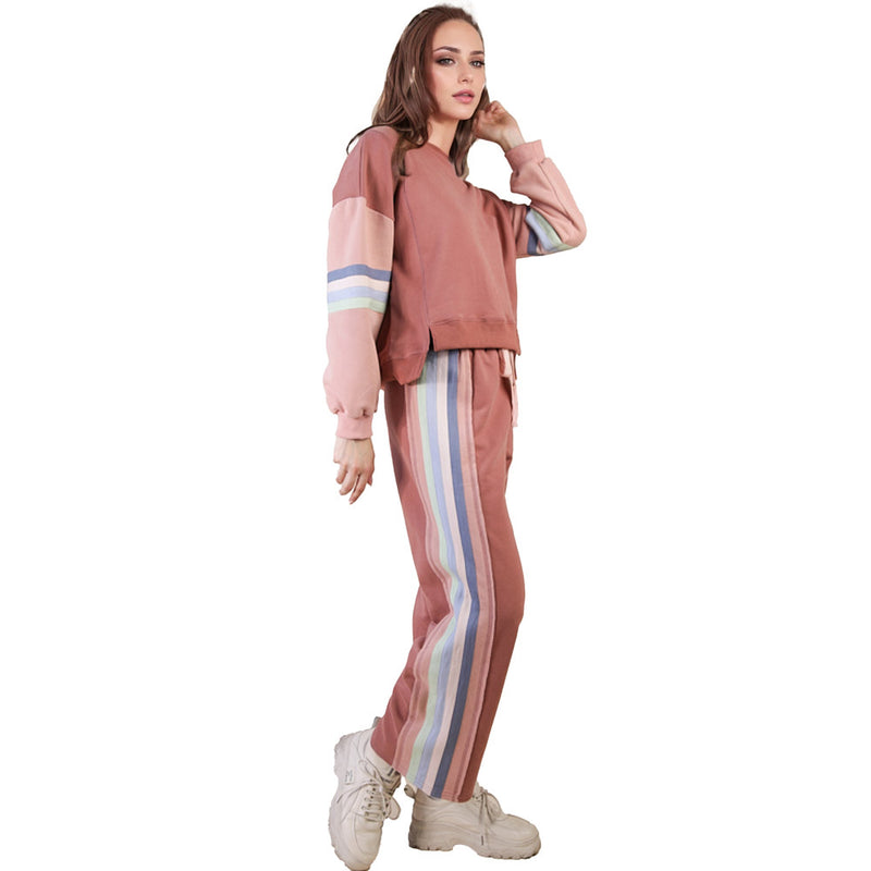 Very J Women's Dark Mauve Top & Pant Set