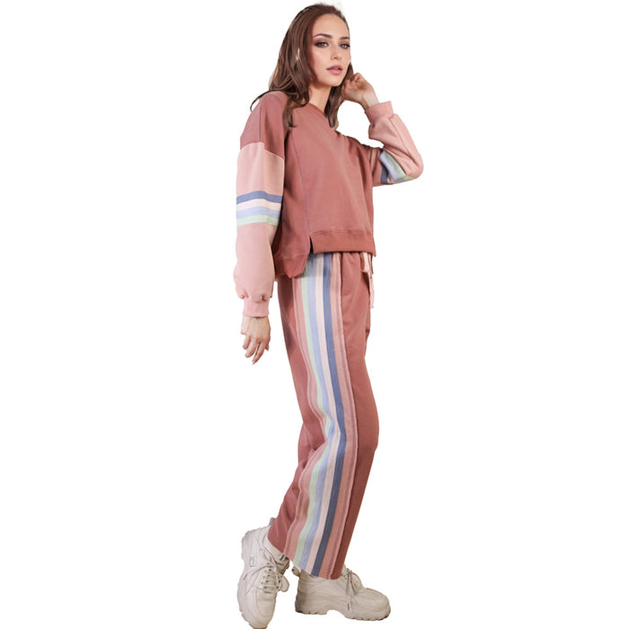 Very J Women's Dark Mauve Top & Pant Set