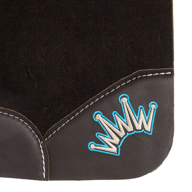 Best Ever Pads OG 3/4 Inch Wither Relief Turquoise Crown Felt Saddle Pad