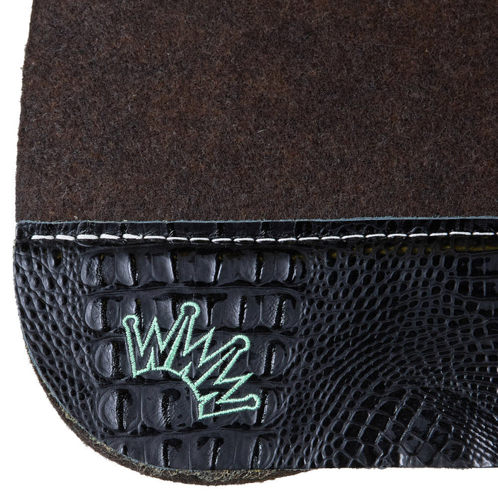 Best Ever Pads 3/4in OG Wither Relief Felt Saddle Pad with Croc Wear Leathers and Mint Crown