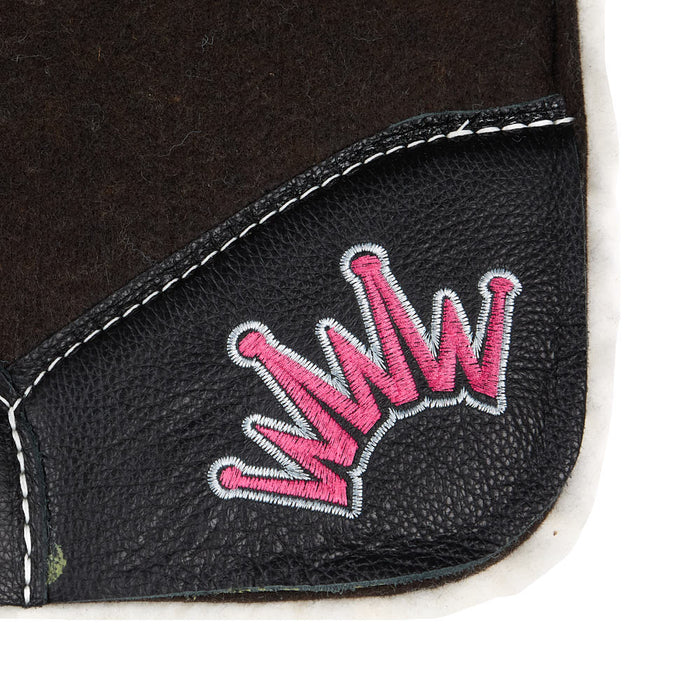 Best Ever Pads OG Fleesar Wither Relief Saddle Pad with Hot Pink Crown
