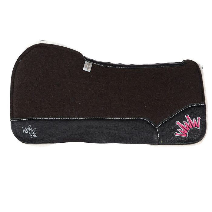Best Ever Pads OG Fleesar Wither Relief Saddle Pad with Hot Pink Crown