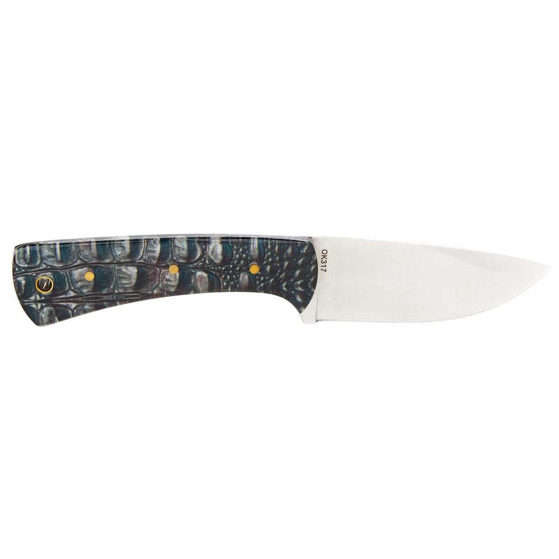 Western Fashion Circle SH Gator Print Fixed Blade w/Sheath OK317