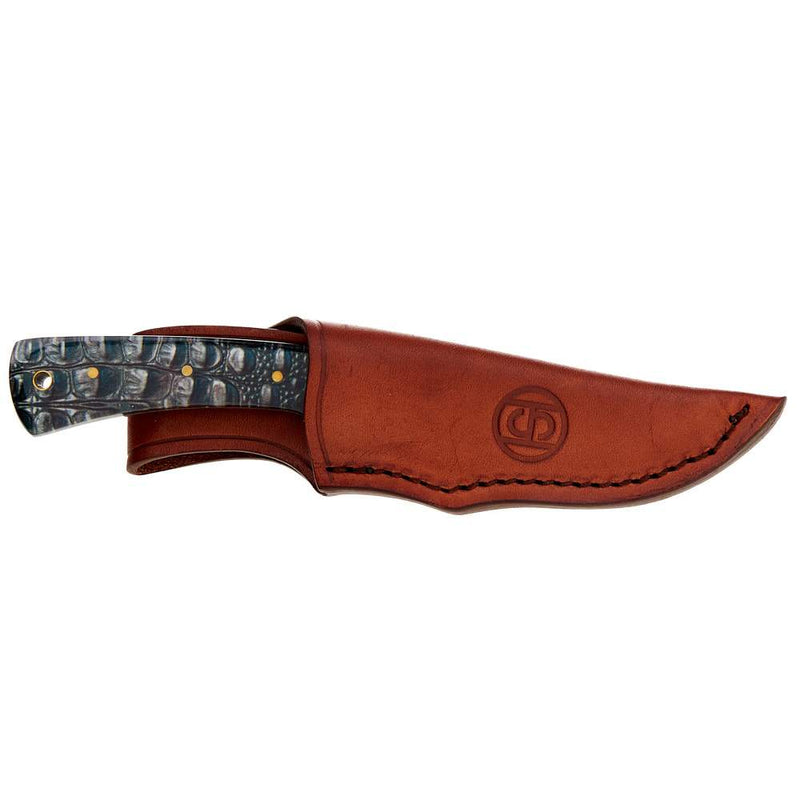 Western Fashion Circle SH Gator Print Fixed Blade w/Sheath OK317