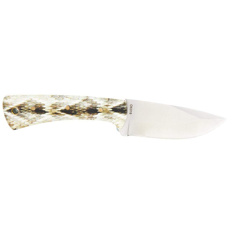 Western Fashion Circle SH Snake Skin Pattern Fixed Blade w/Sheath OK318