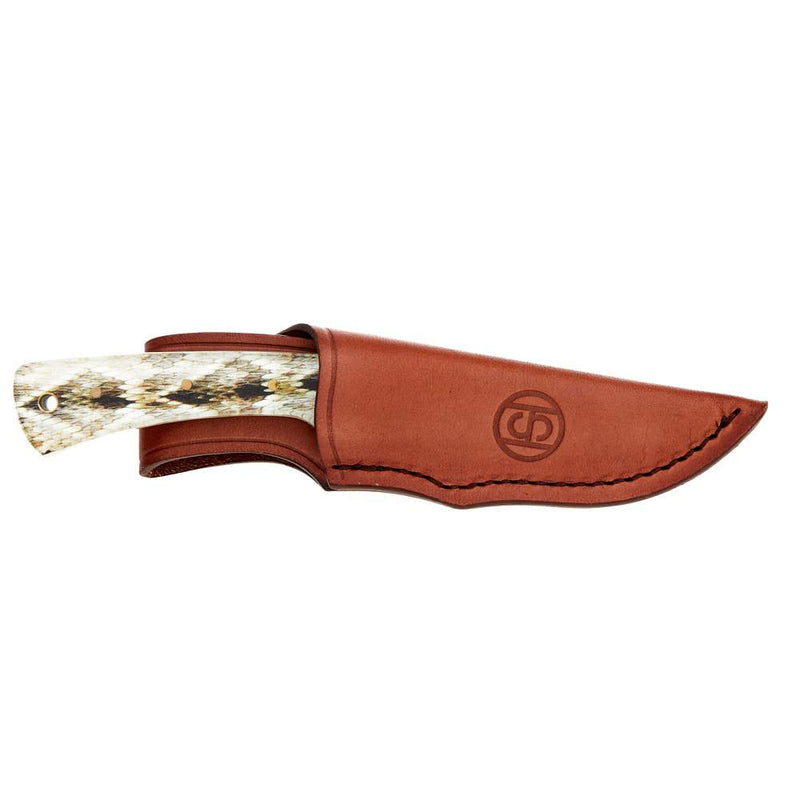 Western Fashion Circle SH Snake Skin Pattern Fixed Blade w/Sheath OK318