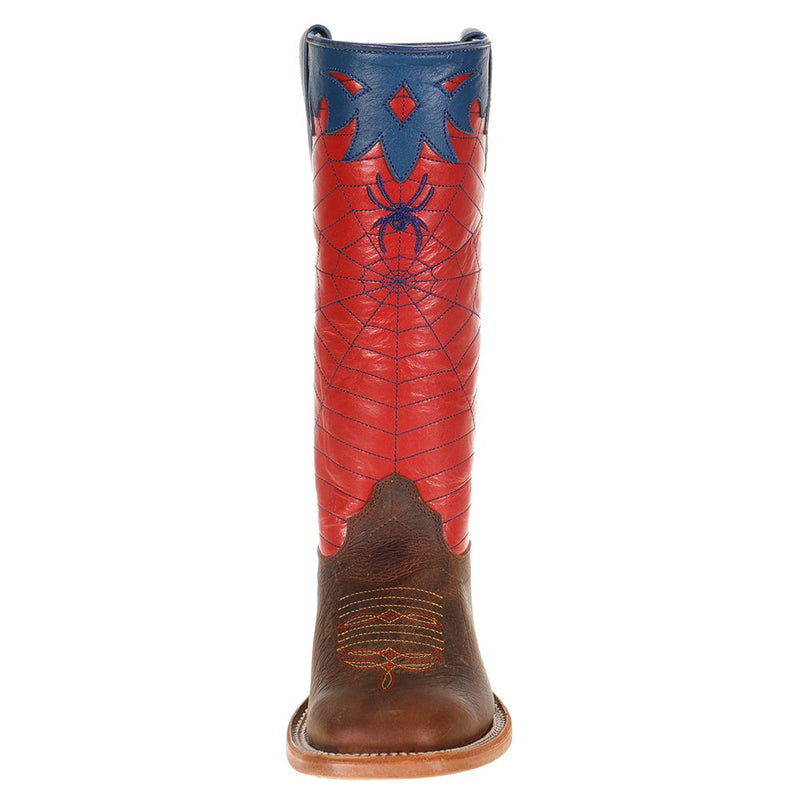 Olathe Boot Company Kid's Red & Blue Spider Web Cowboy Boots