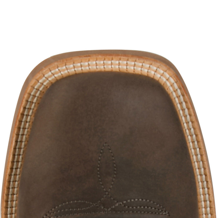Justin Boot Company Men`s Rustle Grizzly Brown Cowhide Vamp 11In Taupe