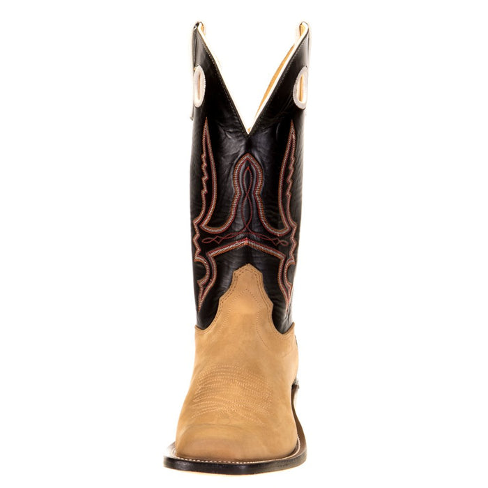 Olathe Boot Company Men's Burnished Mesquite 12in. Black Soft Top Cutter Toe Roughstock Boot
