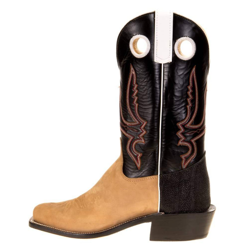 Olathe Boot Company Men's Burnished Mesquite 12in. Black Soft Top Cutter Toe Roughstock Boot