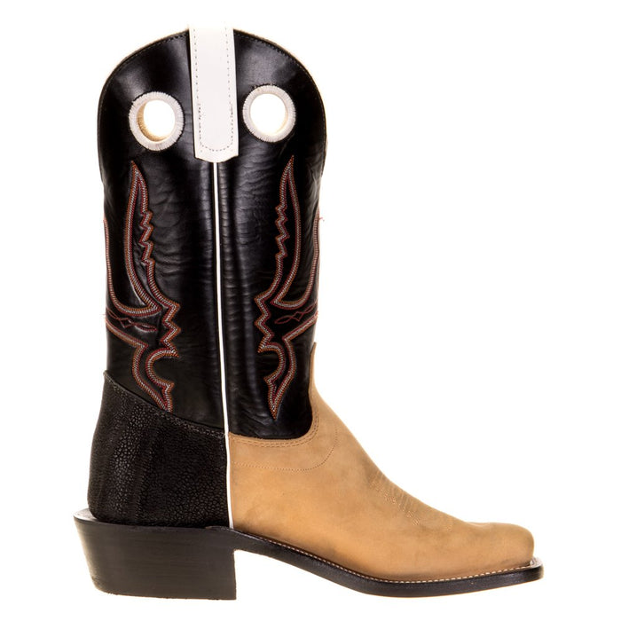 Olathe Boot Company Men's Burnished Mesquite 12in. Black Soft Top Cutter Toe Roughstock Boot