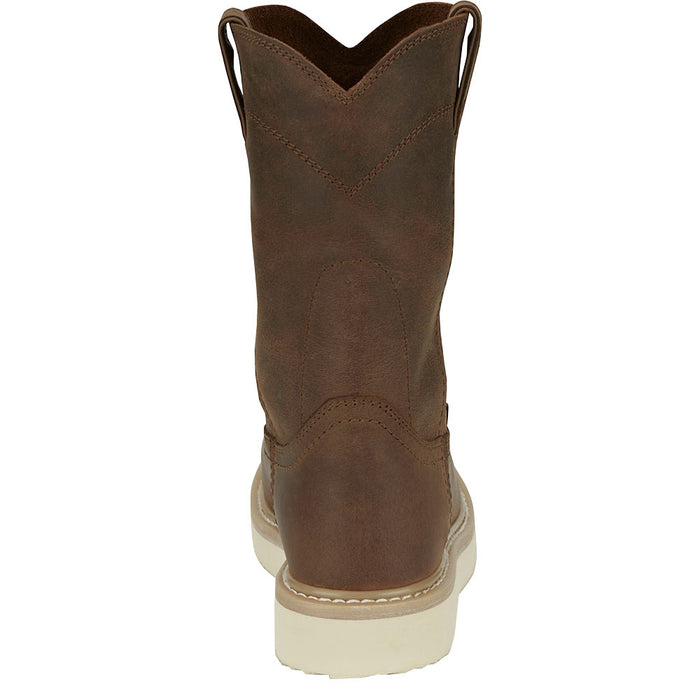Justin Boot Company Men's RAM 10in Brown Wedge Steel Round Toe Work Boot