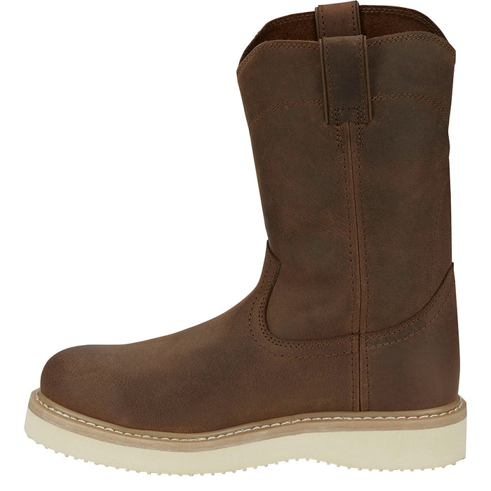 Justin Boot Company Men's RAM 10in Brown Wedge Steel Round Toe Work Boot