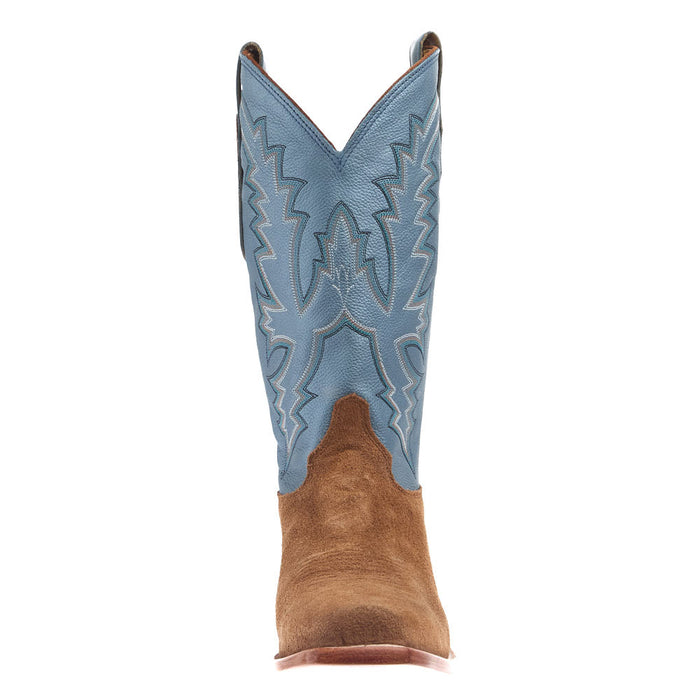 Justin Boot Company Men's Chestnut Suede Vamp 13in Blue Cowhide Top