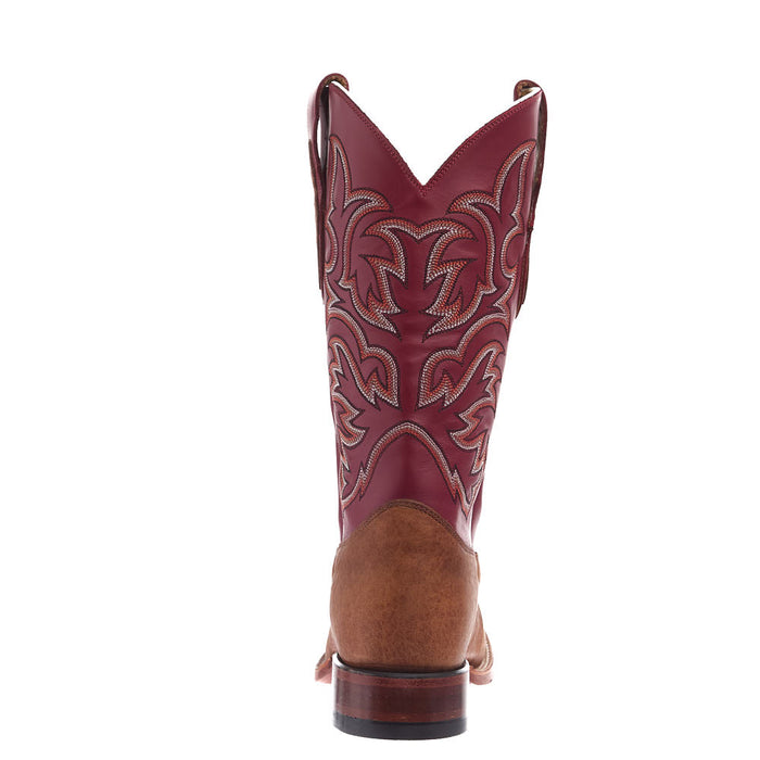 Justin Boot Company Men's Pecan Bison Vamp 13in Red Cowhide Top