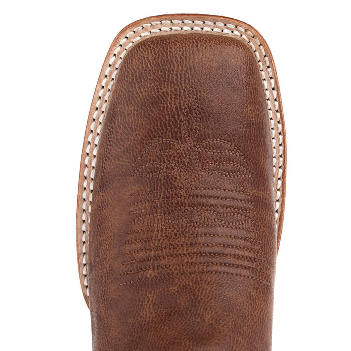 Justin Boot Company Women's Brown Goat Vamp 13in Blue Cowhide Top