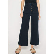 Entro Womens Ash Black Wide Leg Pants