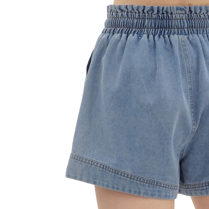 Entro Women's Denim High Waist Front Tie Shorts