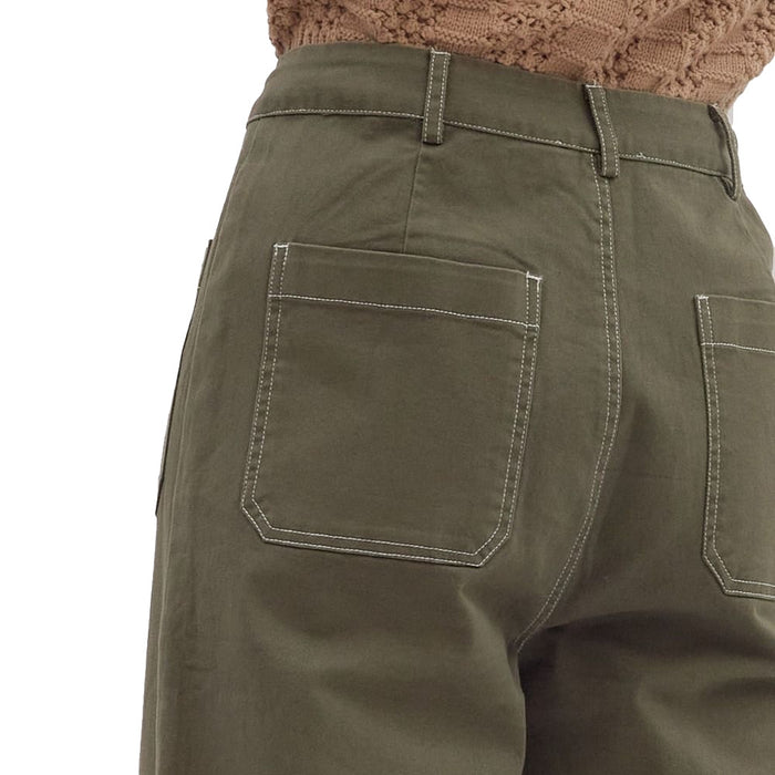 Entro Women's Olive Patch Pocket Pants