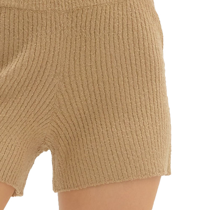Entro Women's Tan Sweater Shorts
