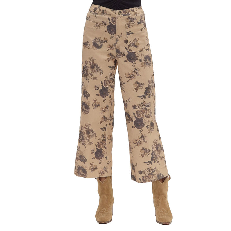 Entro Women's Taupe Print Pants