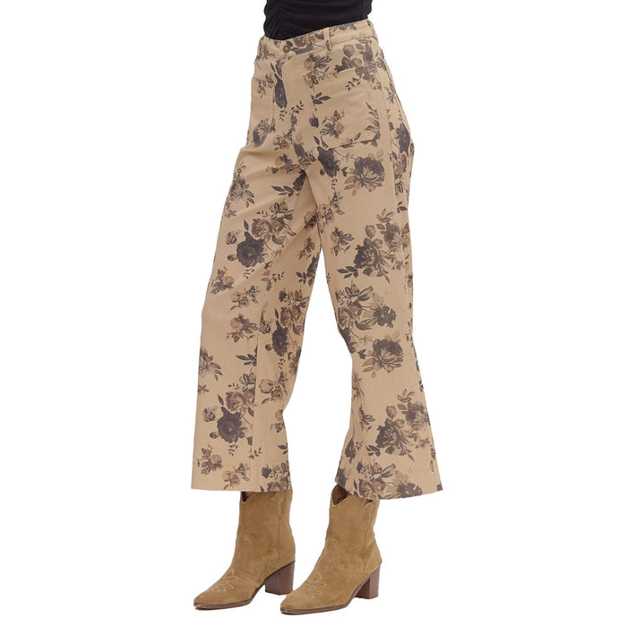 Entro Women's Taupe Print Pants
