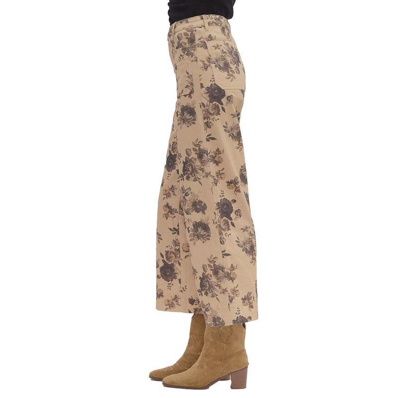 Entro Women's Taupe Print Pants