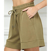 See And Be Seen Women's Olive Soft Shorts