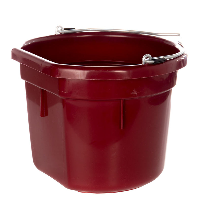 Little Giant 8 Quart Burgandy Flat Back Plastic Bucket