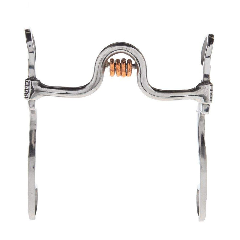 Palmer Bits  Spurs Copper Roller Medium Port Shank Bit