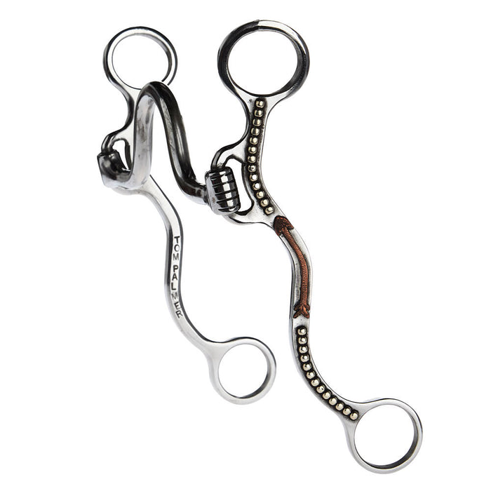 Palmer Bits  Spurs Solid Medium Port Long Shank Bit with Arrow Accents