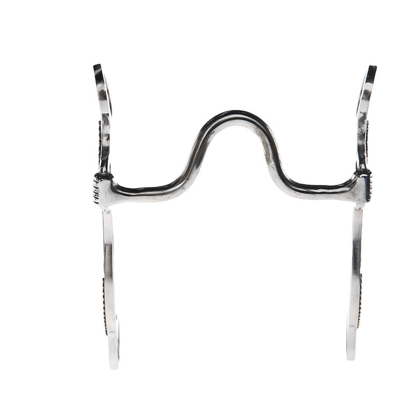 Palmer Bits  Spurs Solid Medium Port Long Shank Bit with Arrow Accents