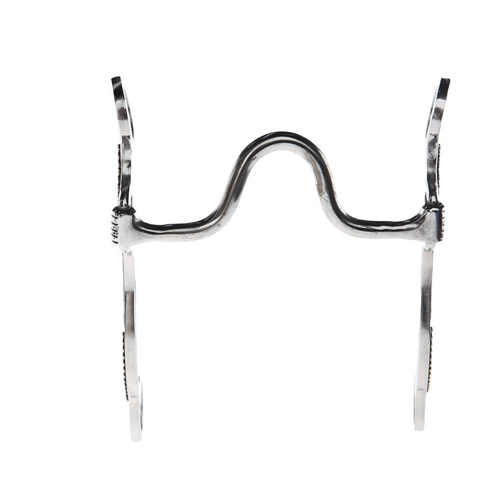 Palmer Bits  Spurs Solid Medium Port Long Shank Bit with Arrow Accents