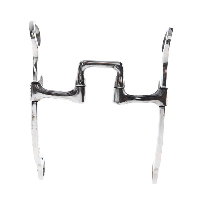 Palmer Bits  Spurs Silver Engraved Square Hinge Port Straight Shank Bit