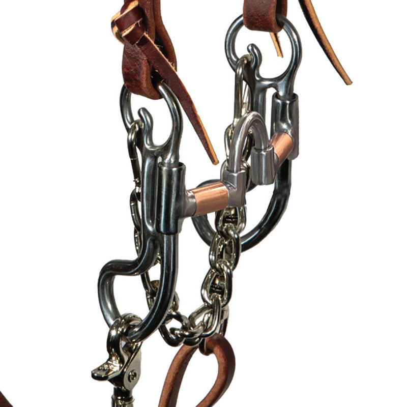 Professionals Choice Working Pony Correctional Bridle Set with Black Laced Reins