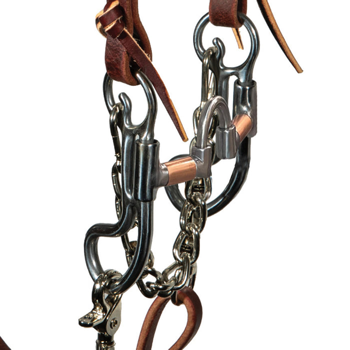 Professionals Choice Working Pony Correctional Bridle Set with Black Laced Reins