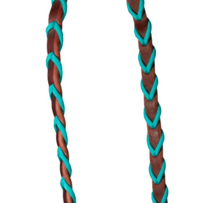 Professionals Choice Working Pony Correctional Bridle Set with Turquoise Laced Reins
