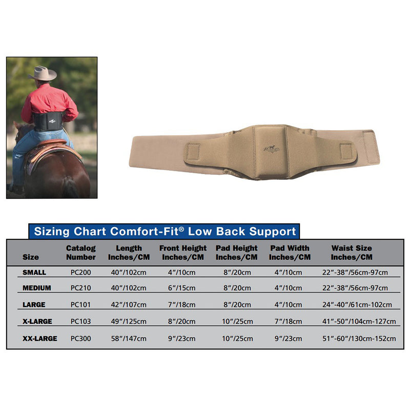 Professionals Choice Professional's Comfort Fit Low Back Support Large